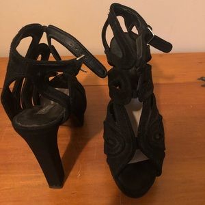 Zara Suede High Heels Sandals